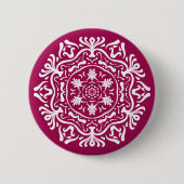 Wine Mandala Ronde Button 5,7 Cm (Voorkant)