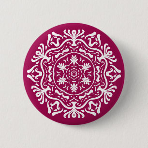 Wine Mandala Ronde Button 5,7 Cm