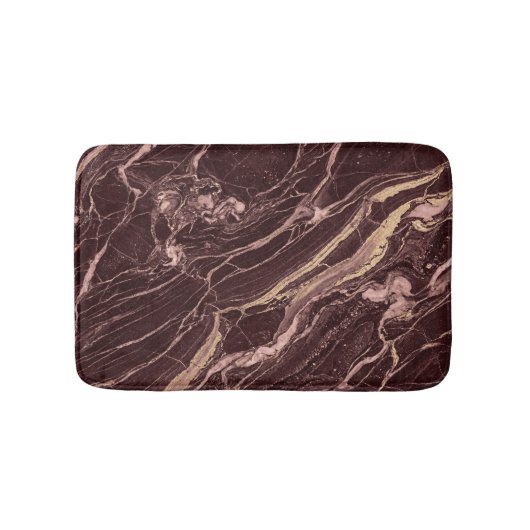 Wine Marble Pattern Refined Contemporary Design Badmat (Voorkant)