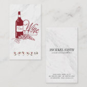 Wine & Marble Ponskaart Visitekaartje (Voorkant / Achterkant)