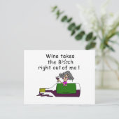 Wine Mellows Me Briefkaart (Staand voorkant)