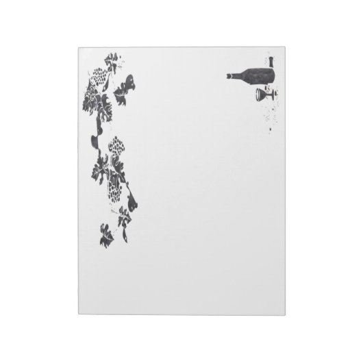 Wine Menu Notitieblok (Linkerzijde)