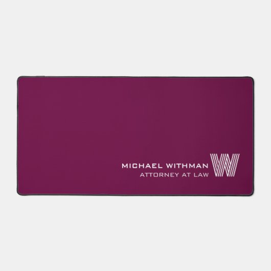 WINE  Minimal Monogram Initial CORPORATE BUSINESS Bureaumat (Voorkant)