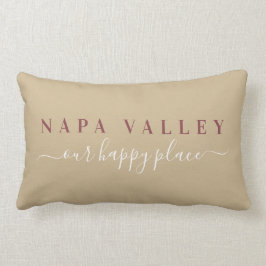 Wine Napa Valley Happy Place Lumbar Pillow Kussen