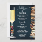 Wine Navy Bubbles & Book Before I do Bridal Shower Kaart (Voorkant)