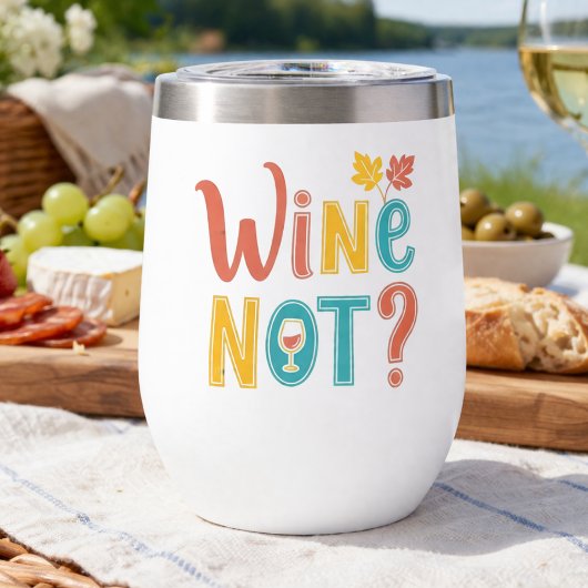 Wine Not Funny Retro Herfst Typografie