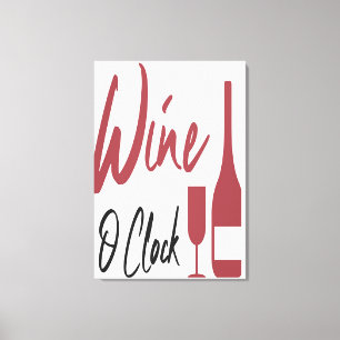 Wine O Clock Canvas Afdruk