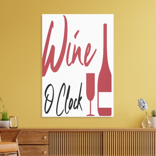 Wine O Clock Canvas Afdruk (Insitu (Woonkamer))