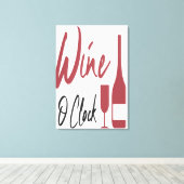Wine O Clock Canvas Afdruk (Insitu (Houten vloer))
