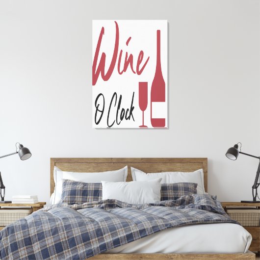 Wine O Clock Canvas Afdruk (Insitu (Slaapkamer))