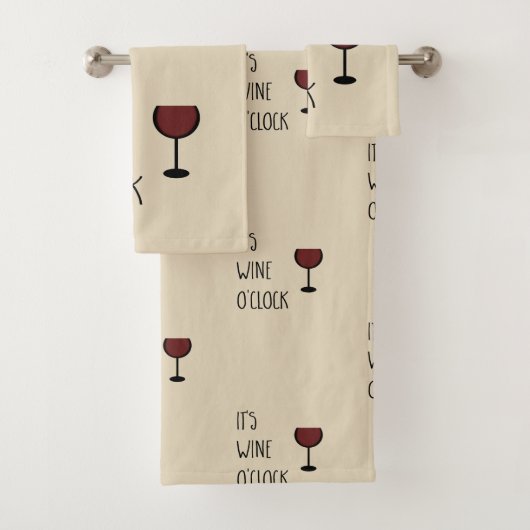 Wine O'Clock Bad Handdoek (Insitu)
