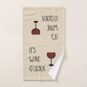 Wine O'Clock Bad Handdoek (Handdoek)