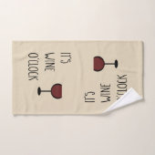 Wine O'Clock Bad Handdoek (Handdoek)