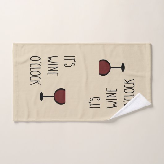 Wine O'Clock Bad Handdoek (Handdoek)