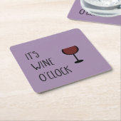 Wine O'Clock Kartonnen Onderzetters (Schuin)