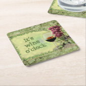 Wine O'Clock Kartonnen Onderzetters (Schuin)