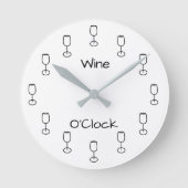 Wine O'Clock Ronde Klok (Voorkant)