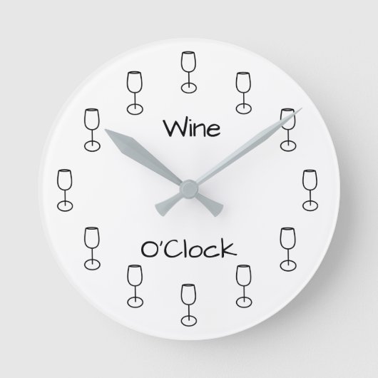 Wine O'Clock Ronde Klok (Voorkant)