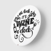 Wine oclock ronde klok (Hoek)