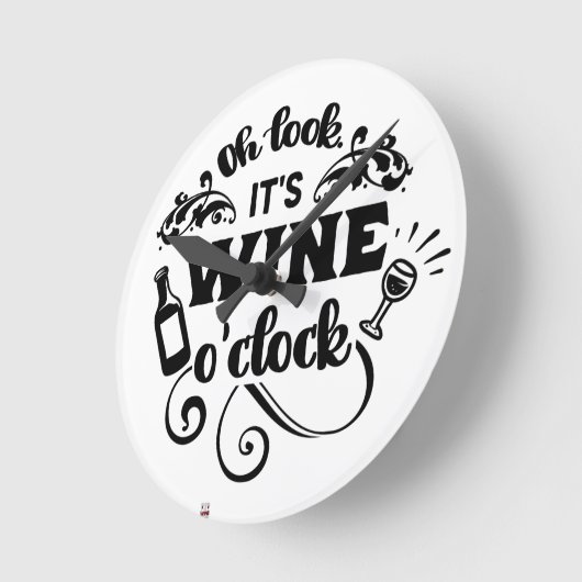 Wine oclock ronde klok (Hoek)