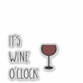 Wine O'Clock Sticker (Voorkant)