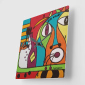 Wine O'Clock van ByOtherSide Vierkante Klok (Hoek)