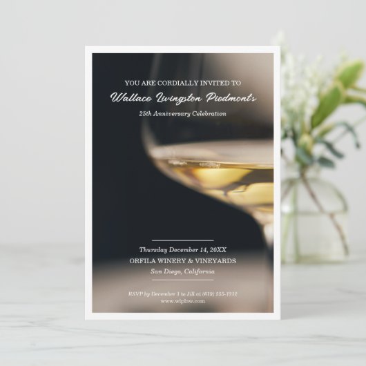 Wine Party uitnodiging (Staand voorkant)