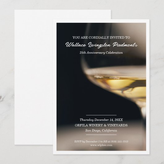 Wine Party uitnodiging (Voorkant / Achterkant)