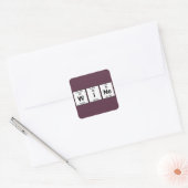 WINe Periodic Tabel Vierkante Sticker (Envelop)