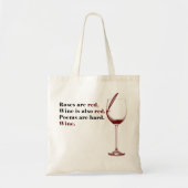 Wine Poem Bag Tote Bag (Voorkant)