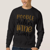 Wine  Poodle Mother Trui (Voorkant)