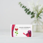 Wine Pour Splash | Logo wijn Visitekaartje (Staand voorkant)