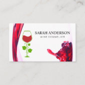 Wine Pour Splash | Logo wijn Visitekaartje (Voorkant)
