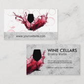 Wine Pour Splash Logo | wijnmakerij Afsprakenkaartje (Voorkant / Achterkant)