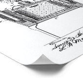Wine Press 1903 Patent Art White Paper Poster (Hoek)