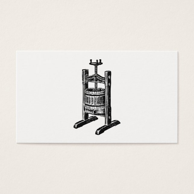 Wine Press Visitekaartje (Voorkant)