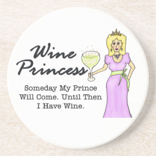 Wine Princess "Someday My Prince" Zandsteen Onderzetter