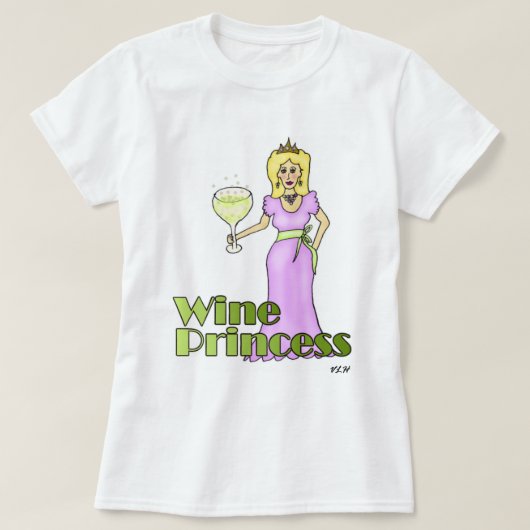 Wine Princess T-shirt (Design voorkant)