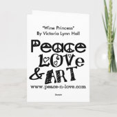 Wine Princess Valentijnsdag Kaart (Achterkant)