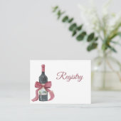 Wine QR Code Bridal Shower Registry  Informatiekaartje (Staand voorkant)