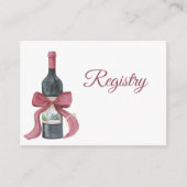 Wine QR Code Bridal Shower Registry  Informatiekaartje (Voorkant)
