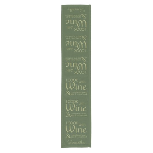 Wine Quote aangepaste tabelrunner Korte Tafelloper (Voorkant)