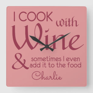 Wine Quote, aangepaste wandklok