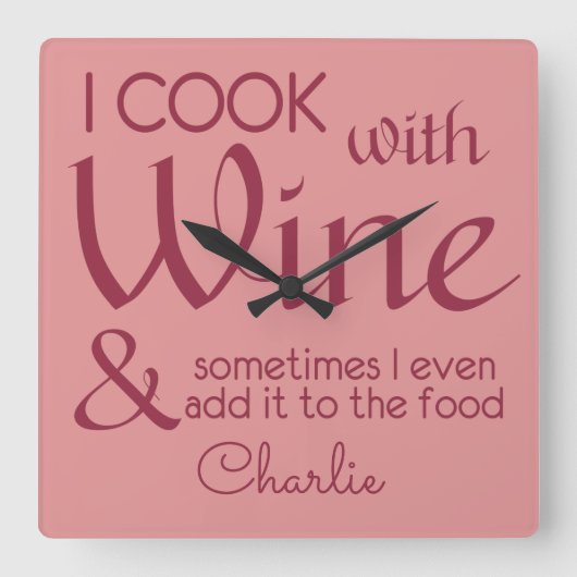 Wine Quote, aangepaste wandklok (Voorkant)
