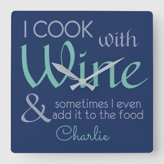 Wine Quote, aangepaste wandklok (Voorkant)