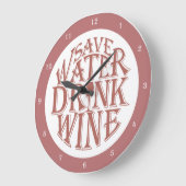 Wine quote Acrylwand-klok Grote Klok (Hoek)