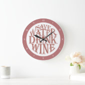 Wine quote Acrylwand-klok Grote Klok (Huis)