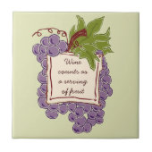 Wine Quote Tile Trivet Tegeltje (Voorkant)