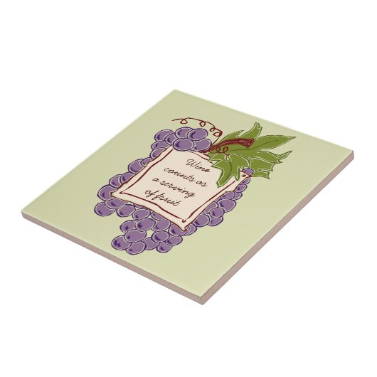 Wine Quote Tile Trivet Tegeltje (Zijkant)