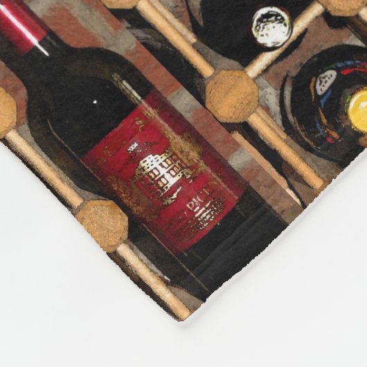 Wine Rack Fleece Blanket Deken (Hoek)